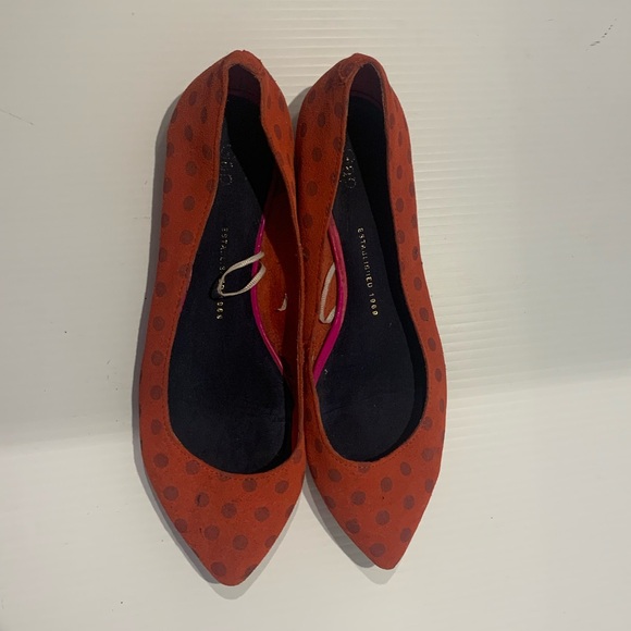 Vermillion Suede Flats GAP 1969 Size 8.5 - Picture 3 of 5